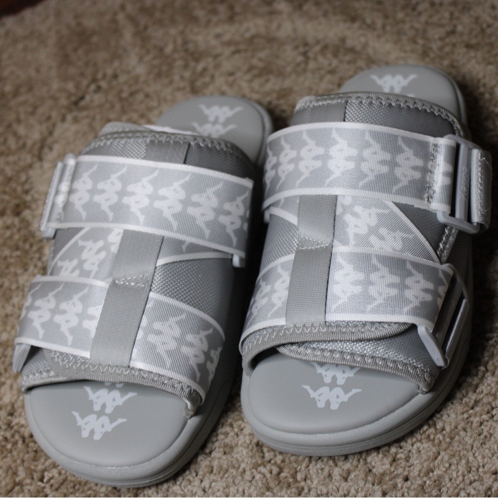 Kappa 222 Banda Mitel 1 Slide Sandal - Gray / White Size 8 M